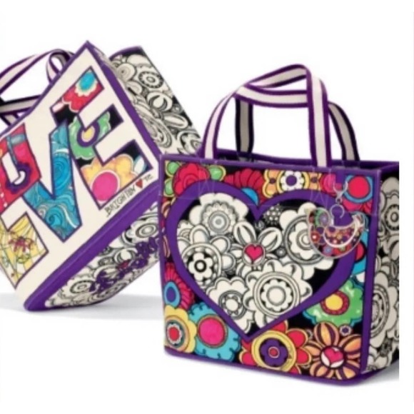 Brighton Love Groove II Canvas Tote Bag Multicolor Women's Size Large - Picture 2 of 3